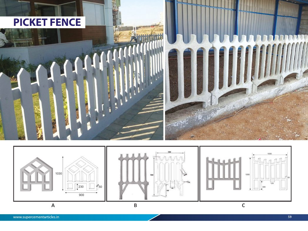 Precast Picket Fence catalogue reference